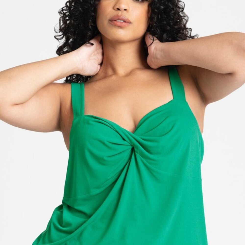 eloquii twisted green top
